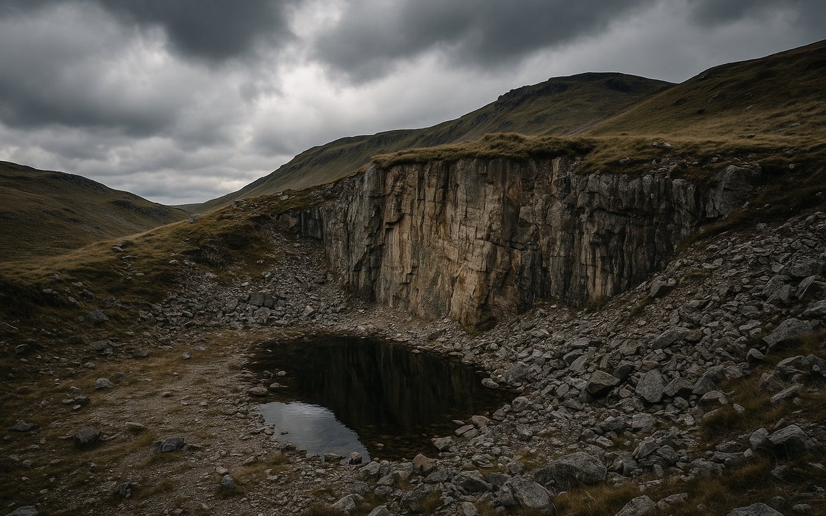 The crags and Cawfields quarry cut on Hadrian's Wall Path near Gilsland